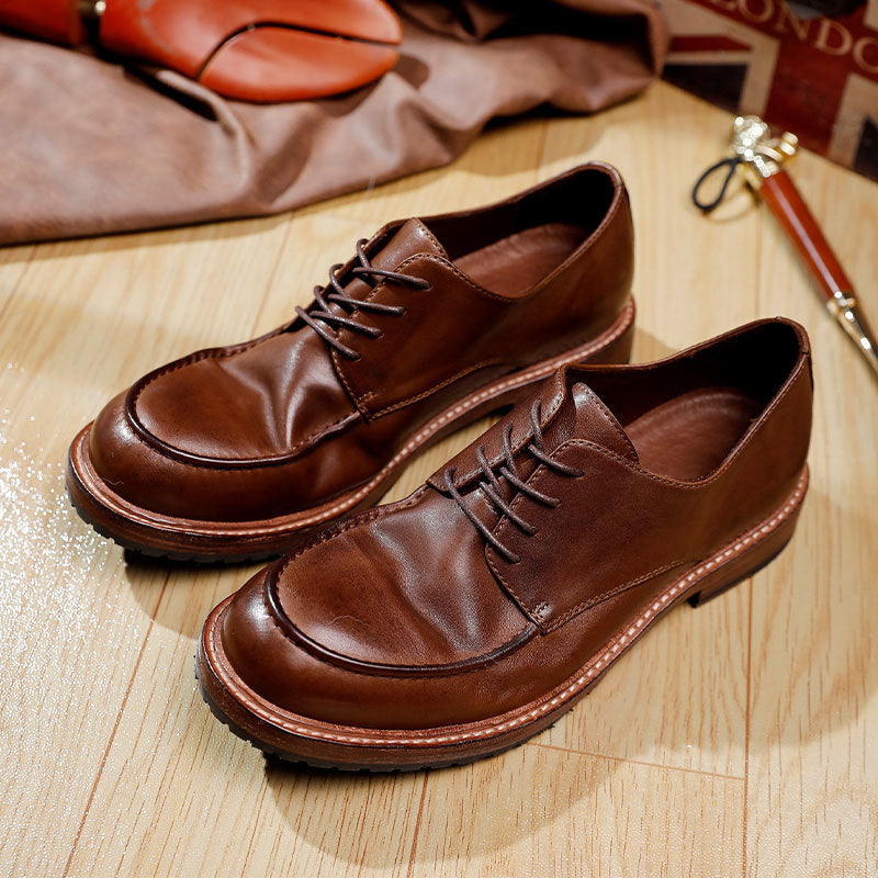 Men's Year Craft Full Real Outsole Washed Leather Shoes