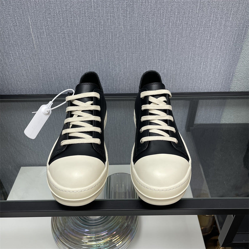 Men's Fragrance Bottom Black Full Grain Calfskin Sneakers