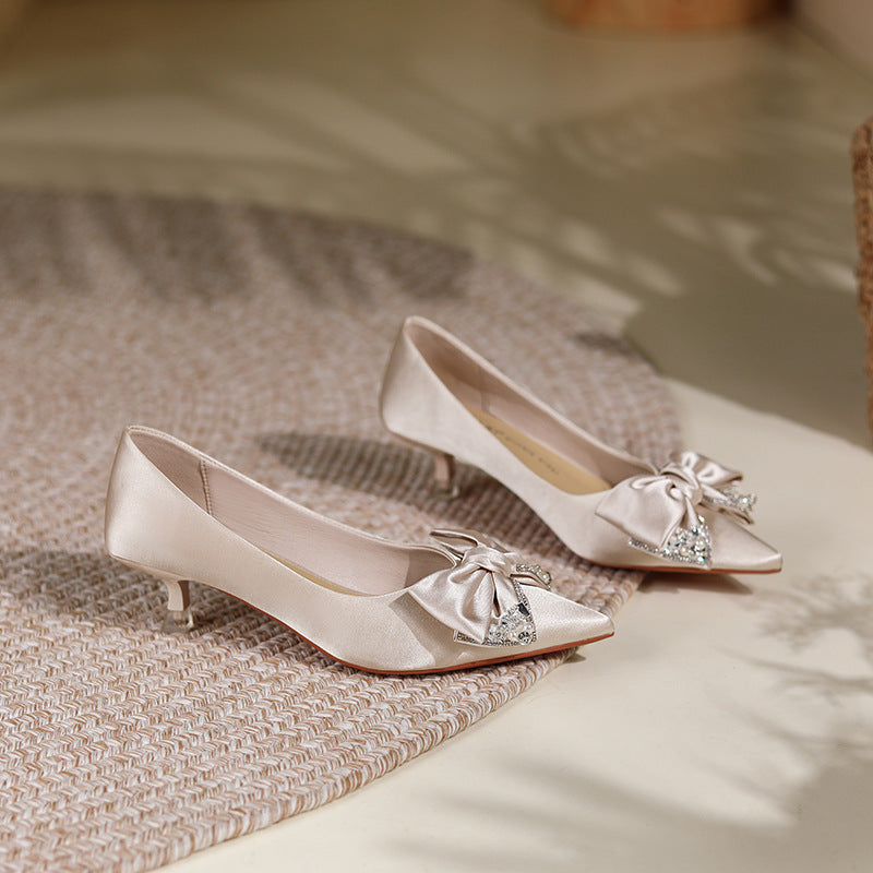 Women's High Pointed Toe Dress Wedding Pregnant Not Tired Feet Women's Shoes