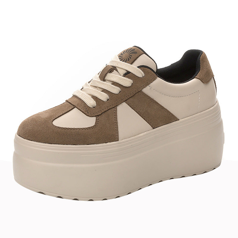 Women's Thick-soled Platform Height Increasing Color Matching Casual Shoes