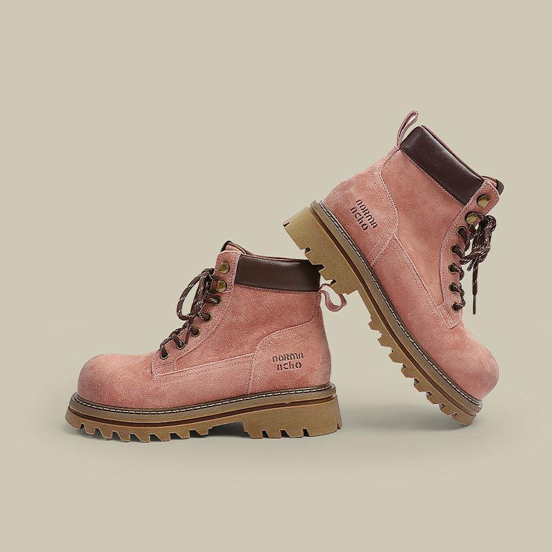 Women's Thick Bottom Worker Genuine British Style Boots