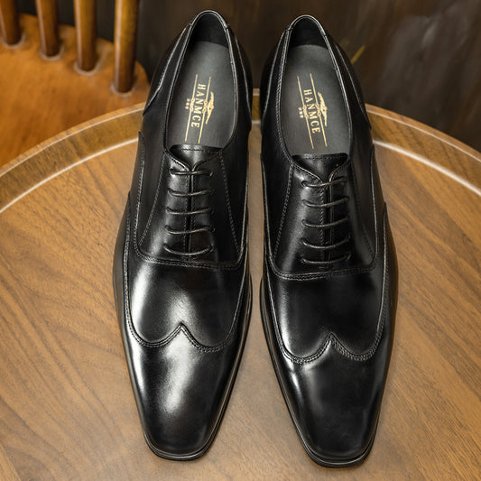 Men's Oxford Business Formal Square Toe Korean Leather Shoes