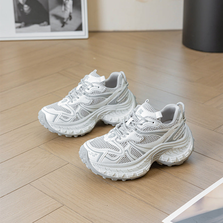 Women's Dad Trendy Platform Sports Mesh Versatile Height Women's Casual Shoes