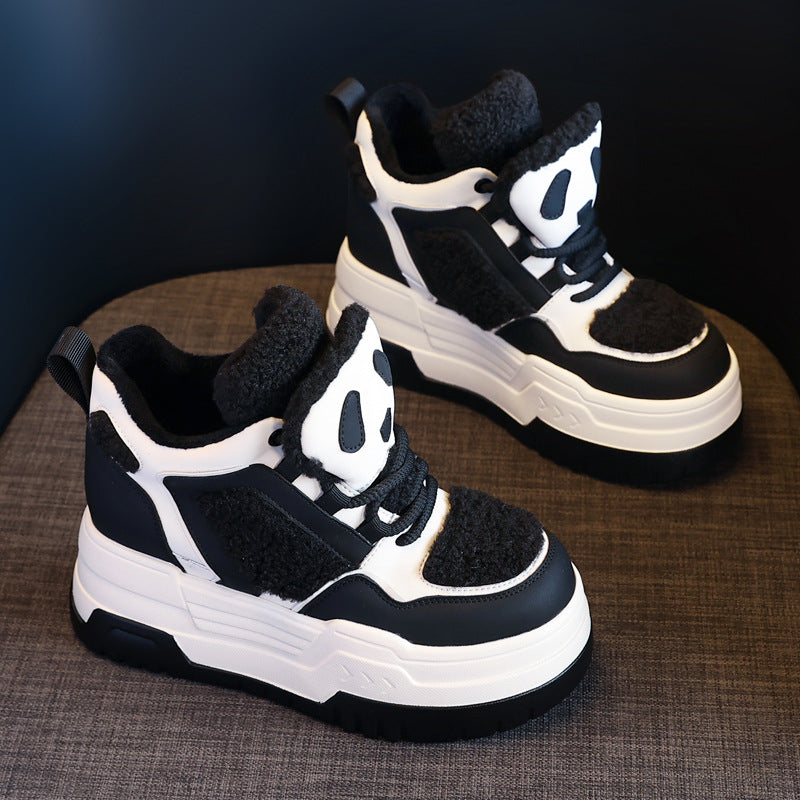 Women's Thick-soled Winter Fleece-lined Thickened Inner Height Casual Shoes
