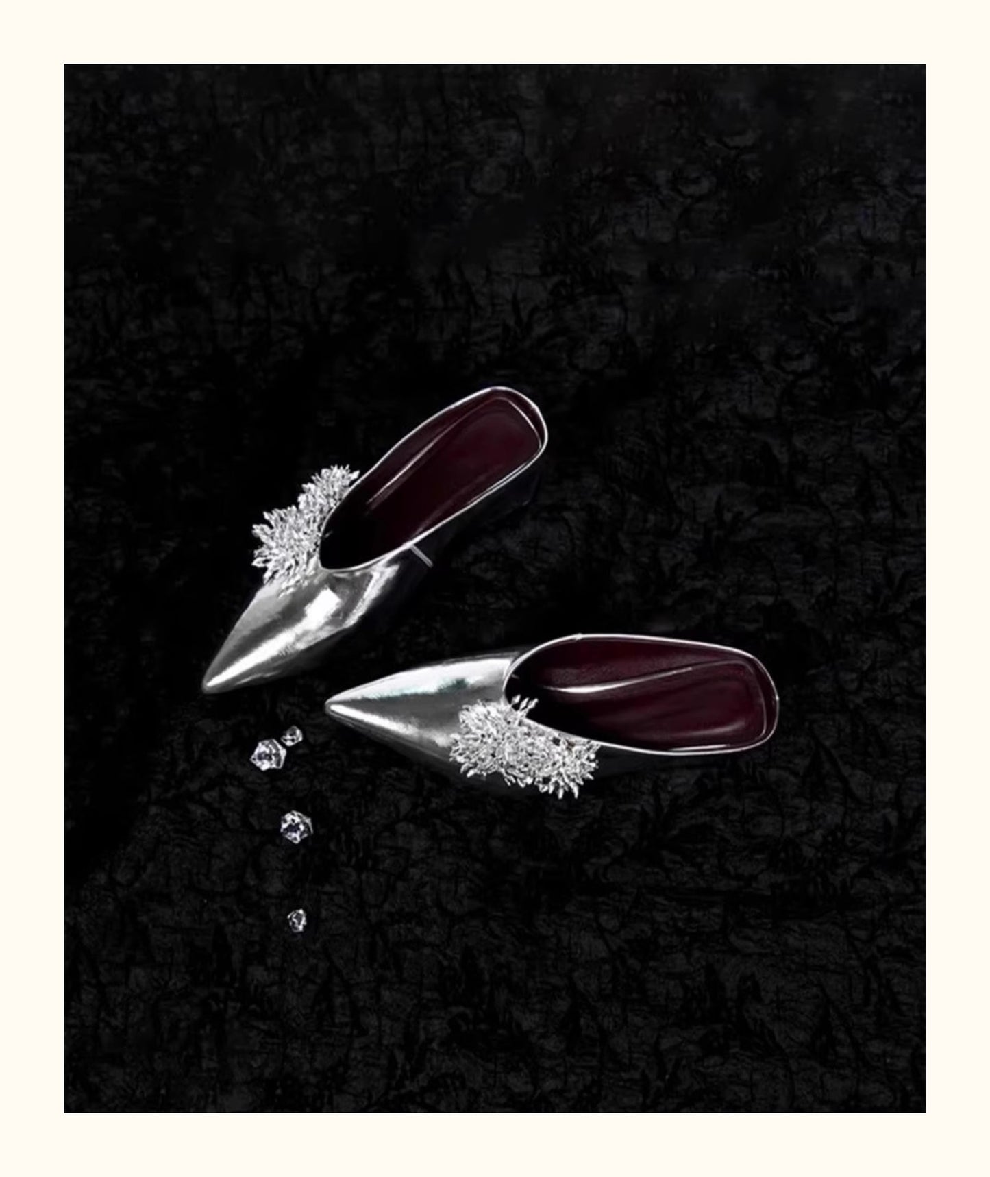 Women's Smoke Shower Pump Pointed Toe Wedge Slippers