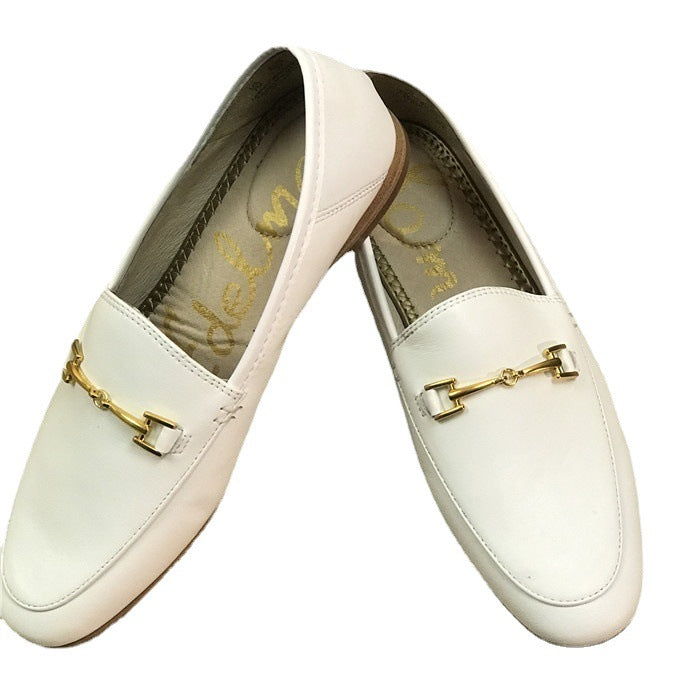 Women's Flat Pumps British Buckle Slip-on Bottom Casual Shoes