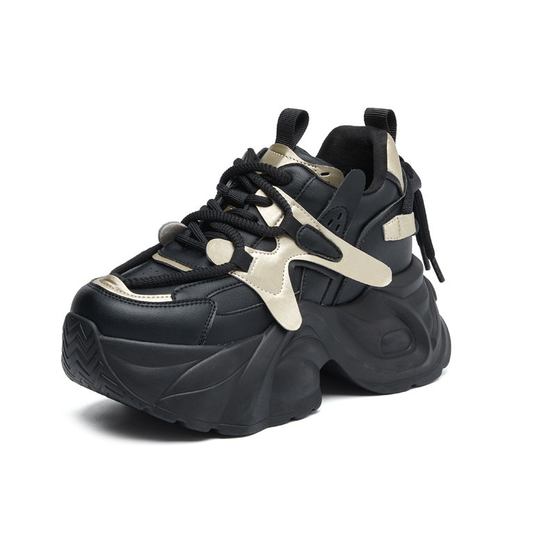 Women's Insole Fleece Black Trendy Niche Fashion Sneakers