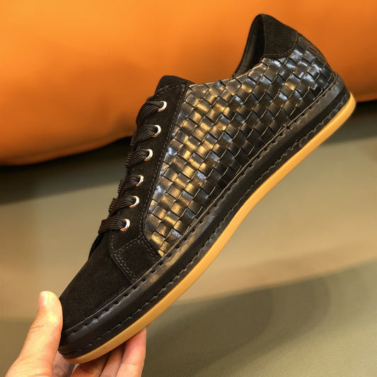 Men's Breathable Braided British Style Trendy Board Sneakers