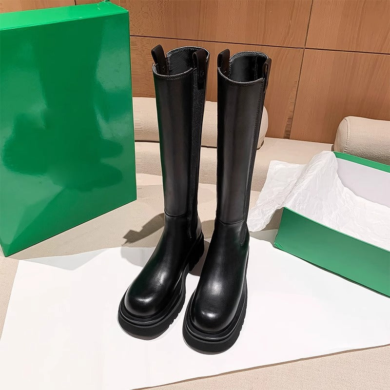 Women's Increasing Insole High Thick Leg Knight Bottom Below The Boots