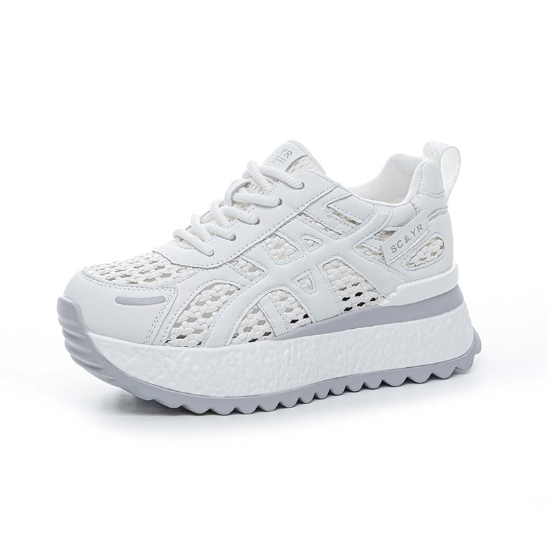 Women's Platform Dad Summer Light Luxury Breathable Sports Height Casual Shoes