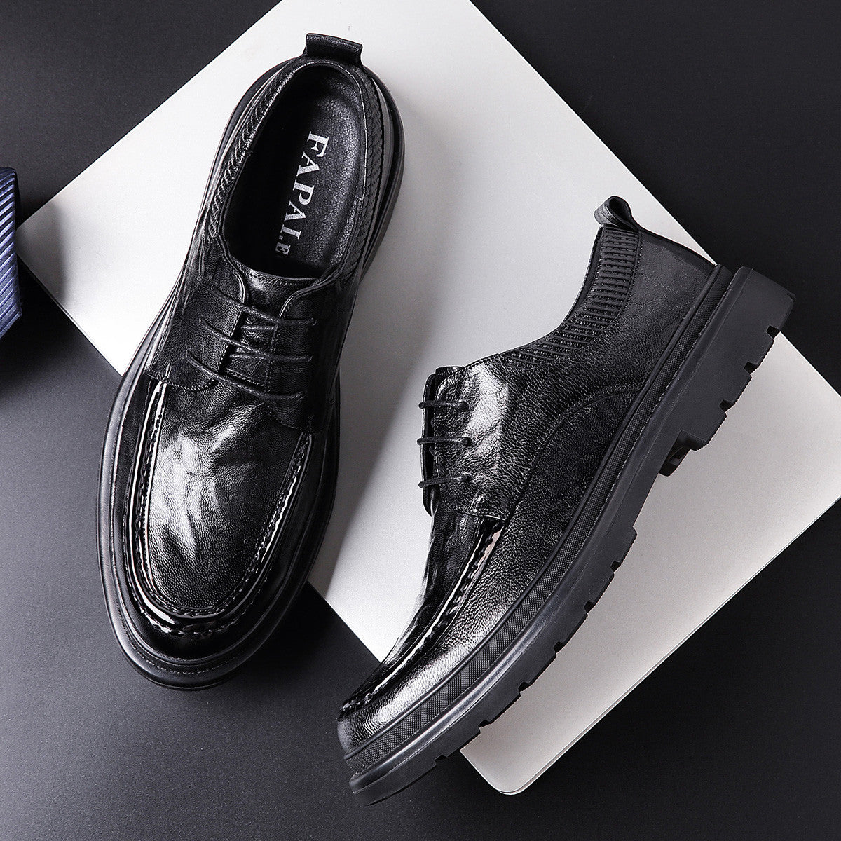 Men's Style Genuine Business Formal Wear Derby Leather Shoes