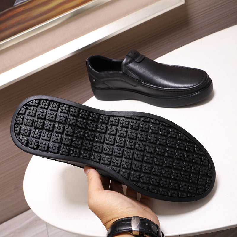 Men's Old Business First Layer Cowhide Breathable Beef Tendon Leather Shoes