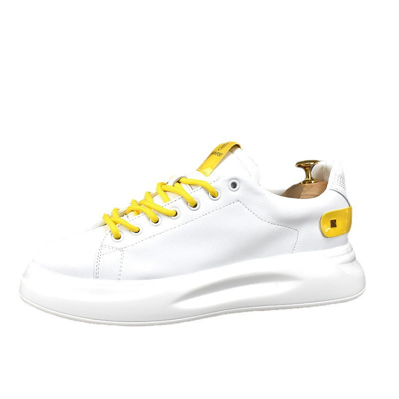Men's Spring Breathable Trendy Korean Cowhide Lightweight Casual Shoes