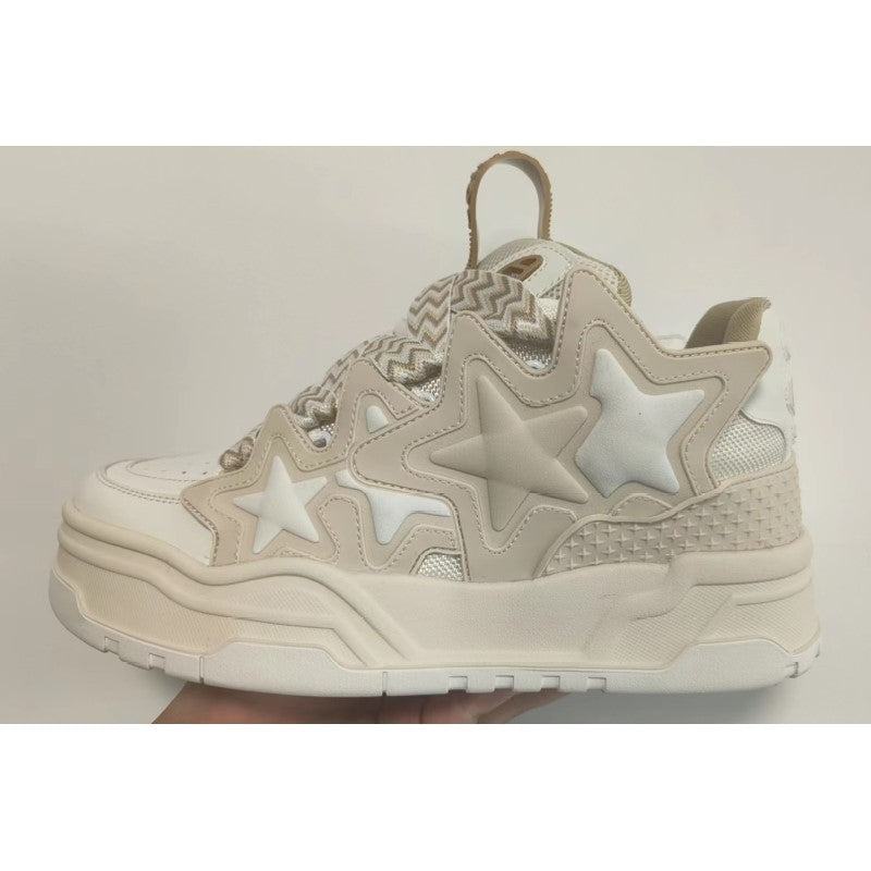Cream Beige Bread Niche Design Unisex Sneakers