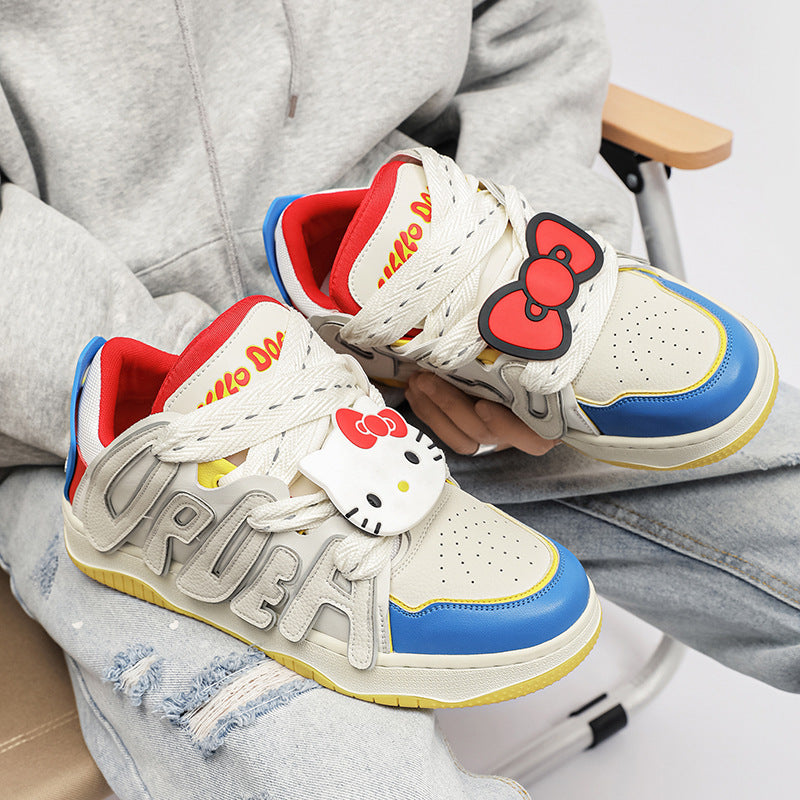 Women's & Men's Hop Couple Bread Letter National Fashion Sneakers