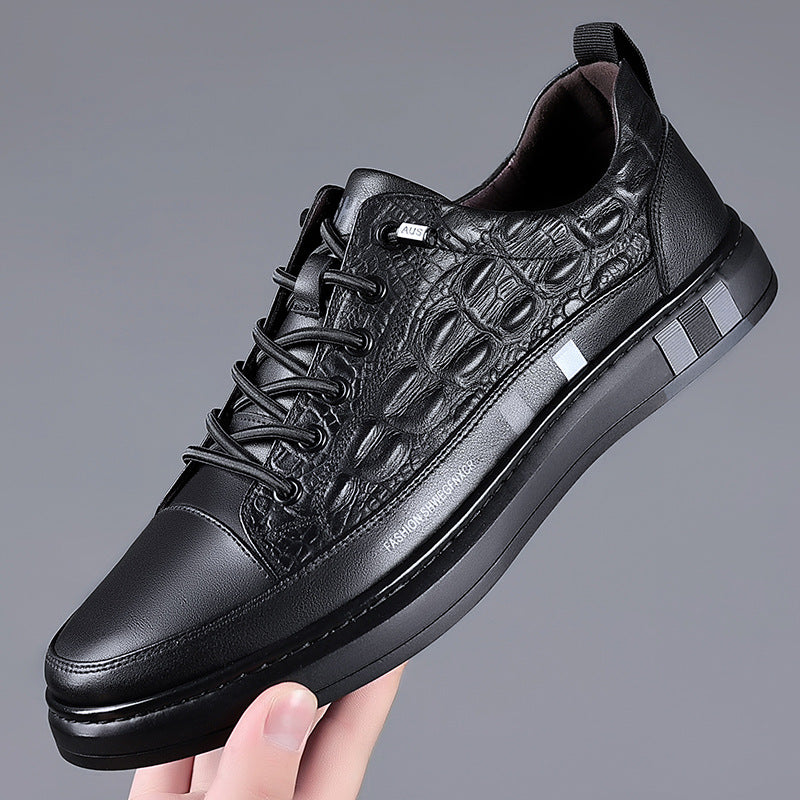 Men's Cowhide Easy Wear Fashion Sports Board Sneakers