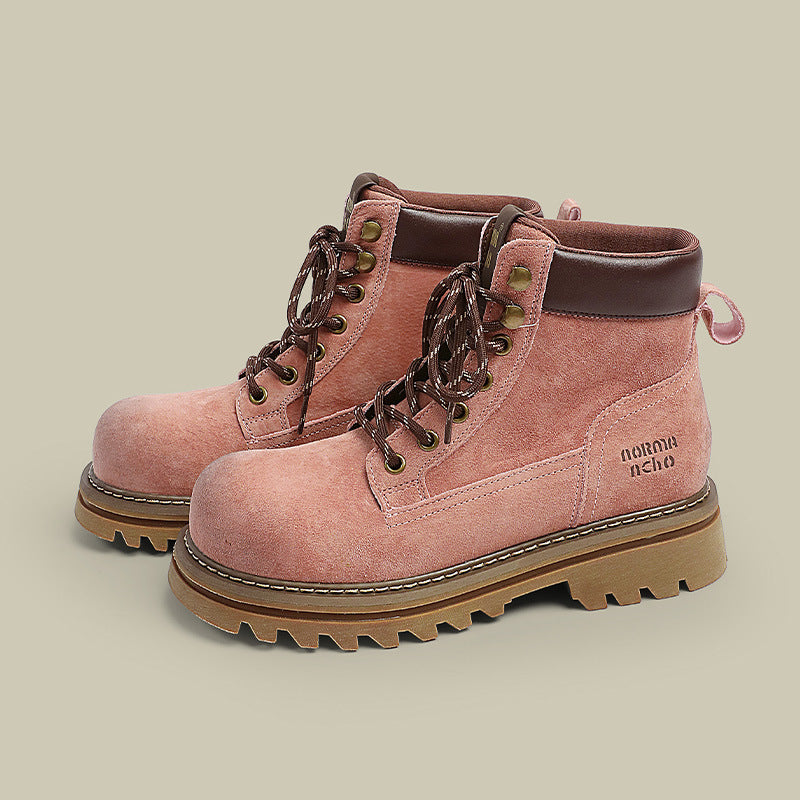 Women's Thick Bottom Worker Genuine British Style Boots