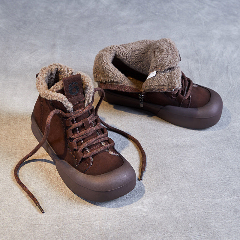 Women's Winter Thick Plus Veet Warm Cotton Genuine Snow Boots