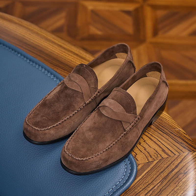 Men's Style Suede Slip-on Old Money Tods Genuine Breathable Loafers/doug Shoes