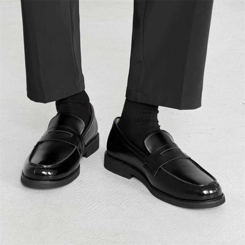 Men's Classic Slip-on Black Derby Couple Loafers
