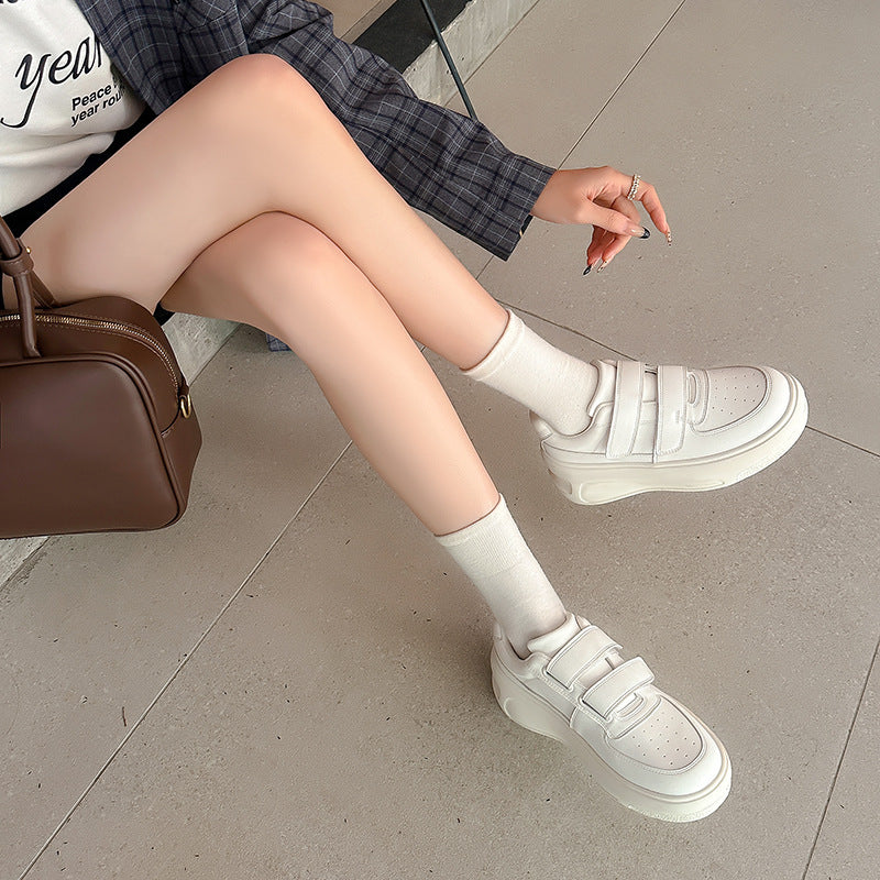 Women's Chubby Smiley Face Velcro Thick Sole Casual Shoes