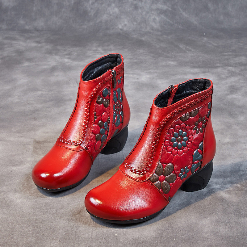 Women's Cowhide Veet Warm Cotton Thick Soft Women's Shoes