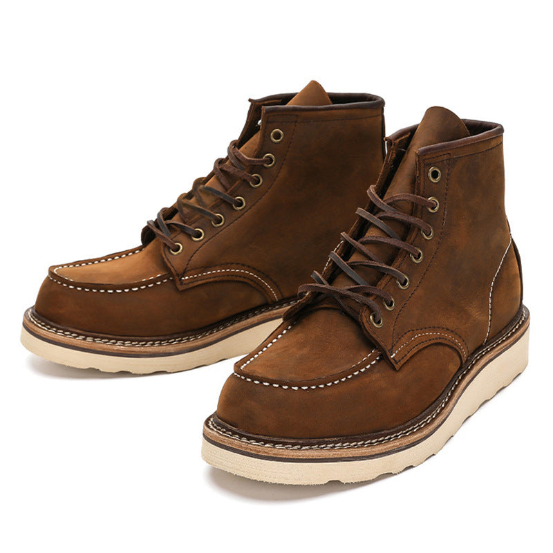 Men's American Retro Desert Duck Hunting Motorcycle Boots