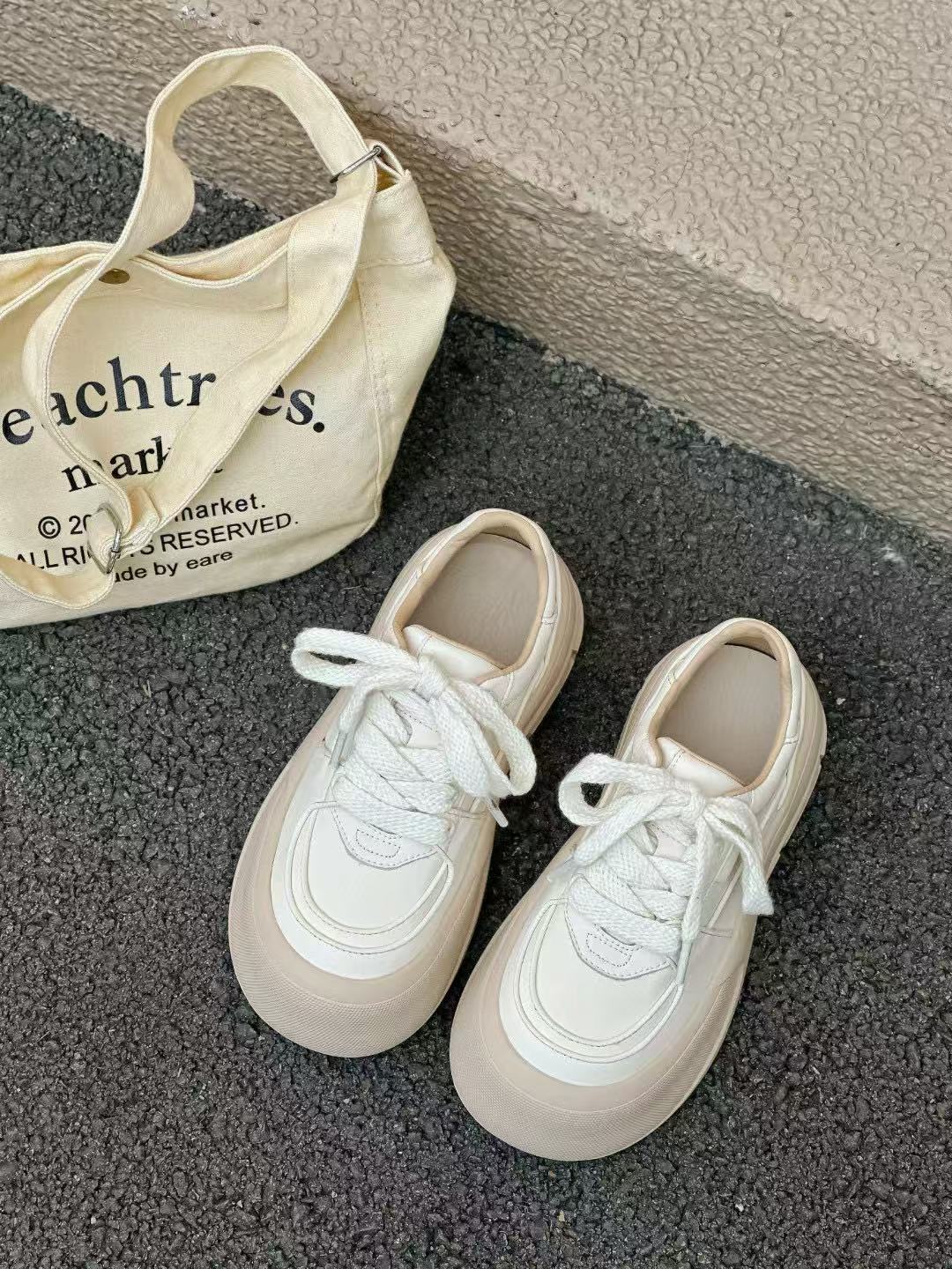 Women's Head Bread Autumn Mesh Breathable Platform Casual Shoes