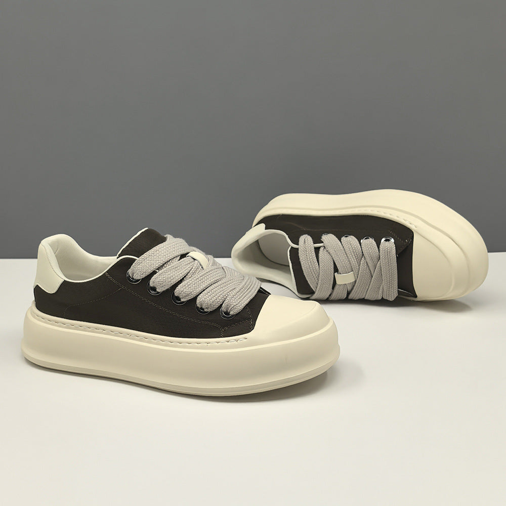 Men's Board Fashion Breathable Cloth Thick Bottom Sneakers