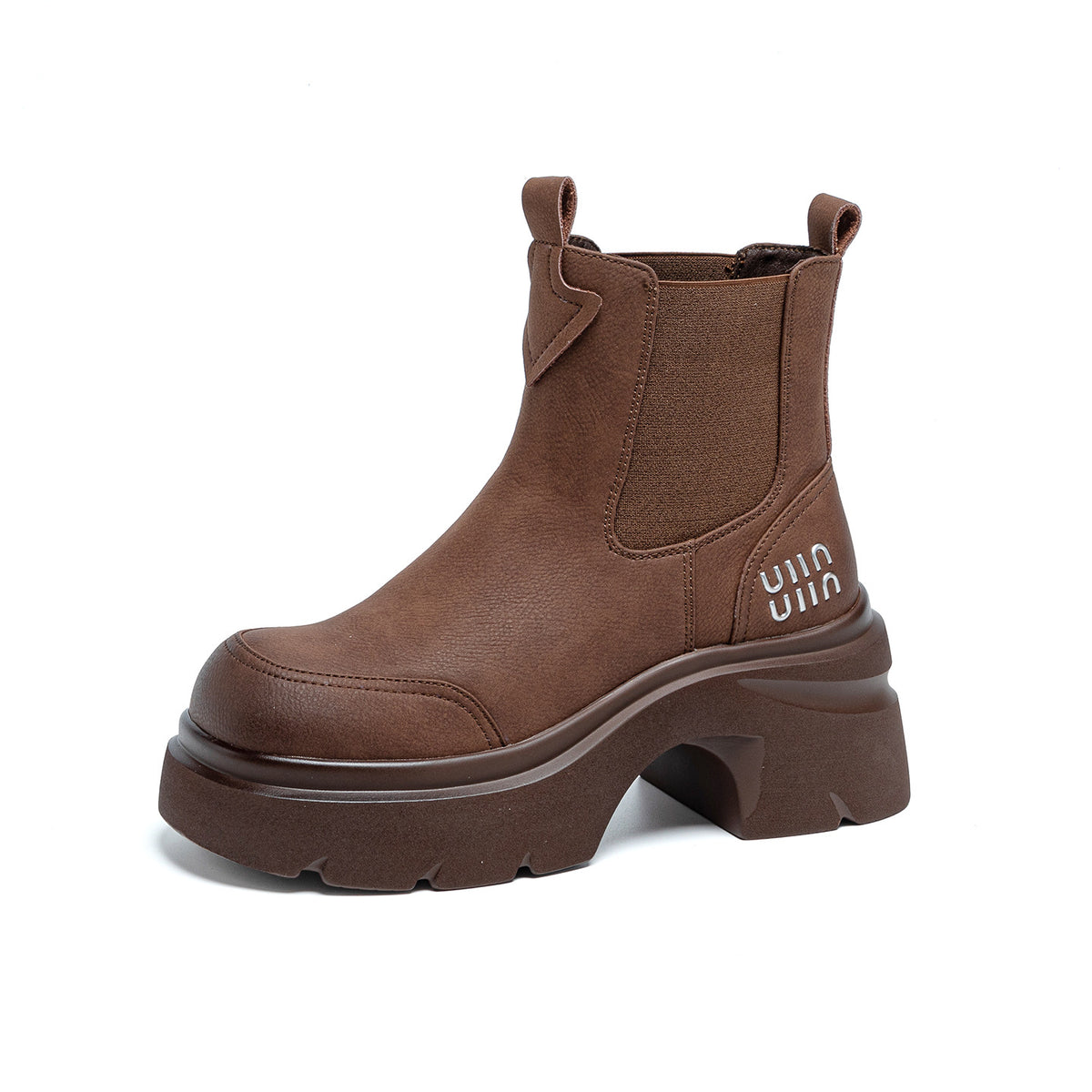 Women's Bottom Autumn Fashion British Style Slip-on Smoke Women's Leather Boots
