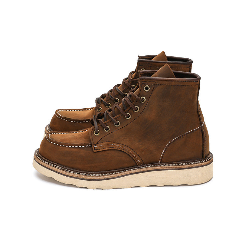 Men's American Retro Desert Duck Hunting Motorcycle Boots