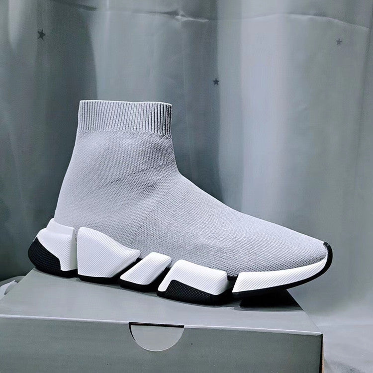 Women's & Men's High Version Straight Comfortable Sock Knitted Casual Shoes