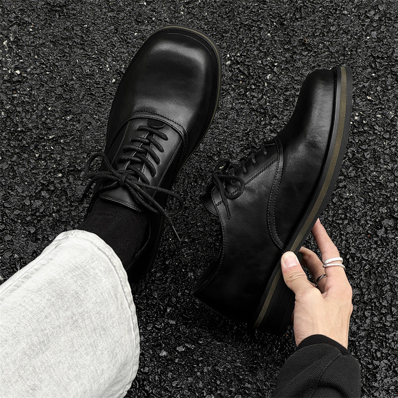 Thick Bottom Derby British Business Formal Leather Shoes