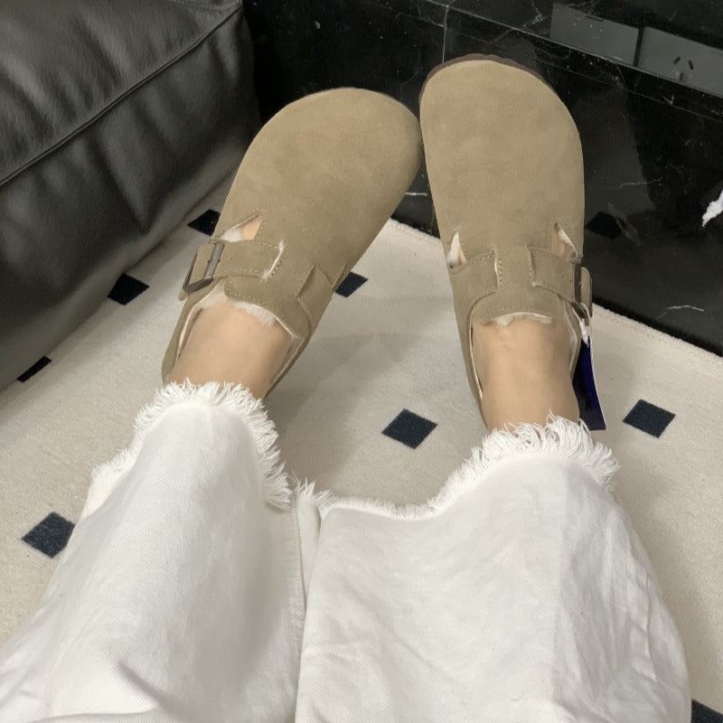 Women's & Men's Slip-on Genuine Wool Lining Warm With Women's Shoes