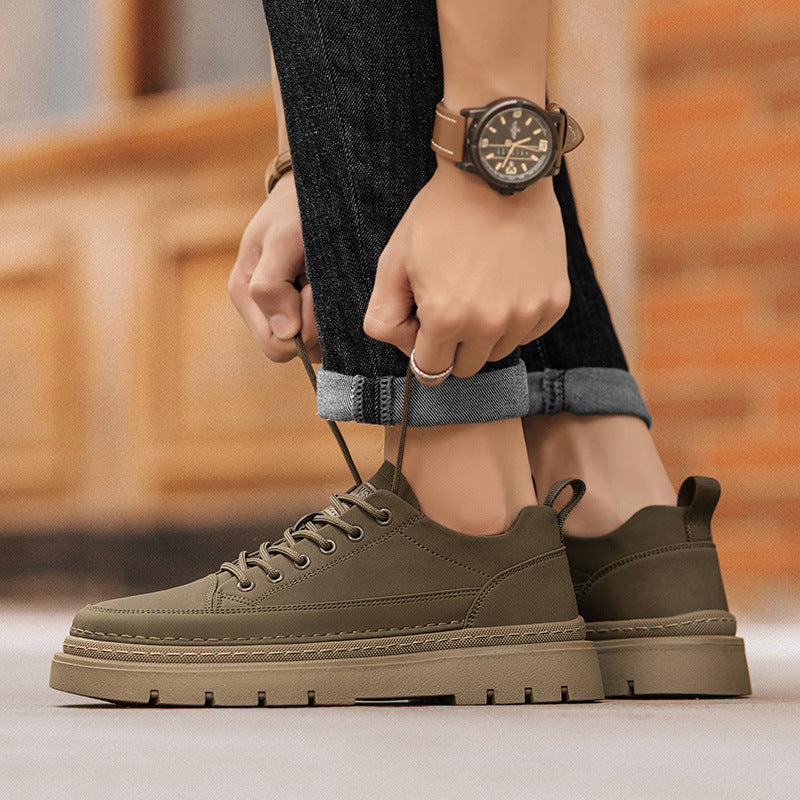 Men's Fashion Platform Comfortable Green British Trendy Sneakers
