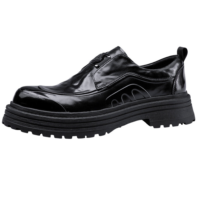 Men's Slip-on Green British Business Fashion Support Leather Shoes