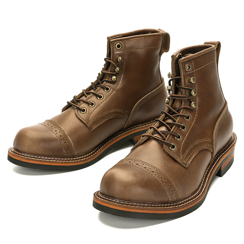 Men's Durable Martin Round Toe Worker Boots