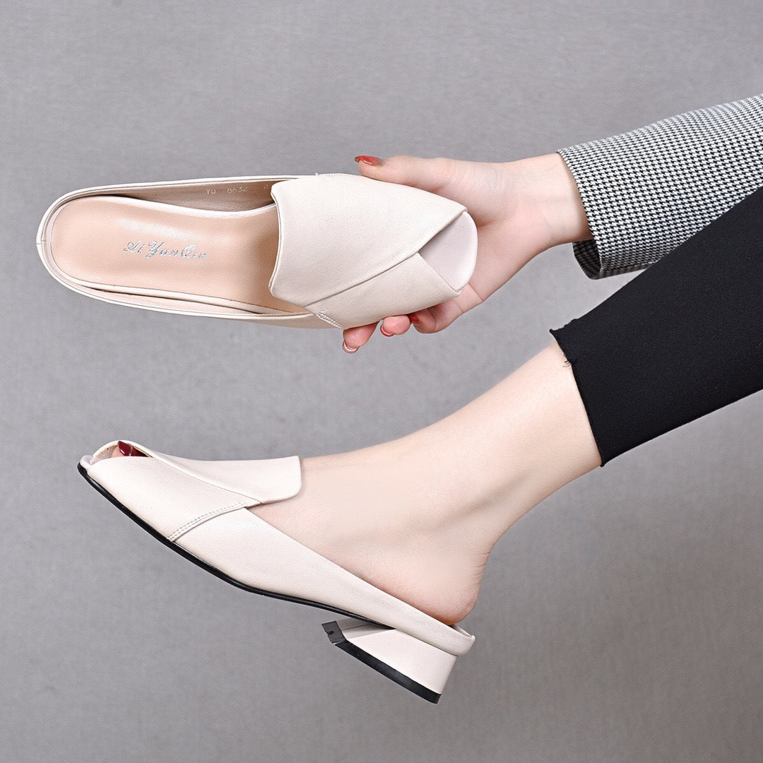 Women's Closed Toe Half Outer Wear Fashion Summer Sandals