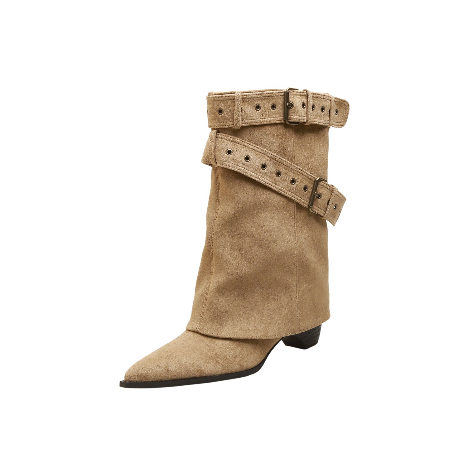 Women's The Knee Knight American Hot Belt Women's Leather Boots