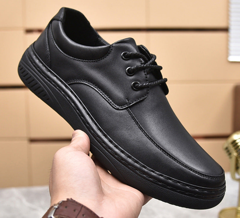 Men's Autumn First Layer Cowhide Breathable Soft Leather Shoes