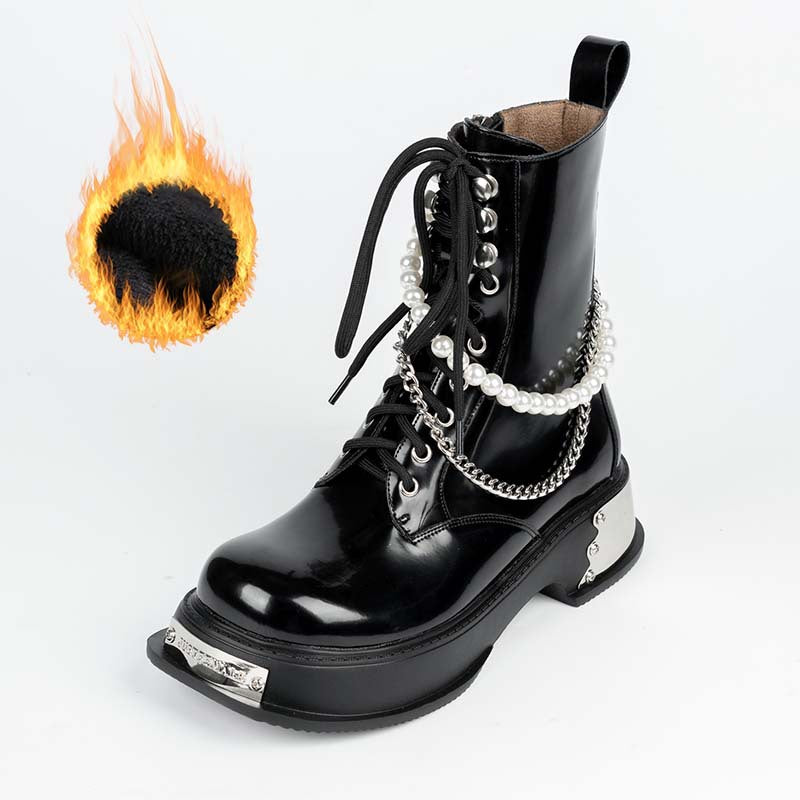 Women's Design Autumn Platform Martin Bootie Boots