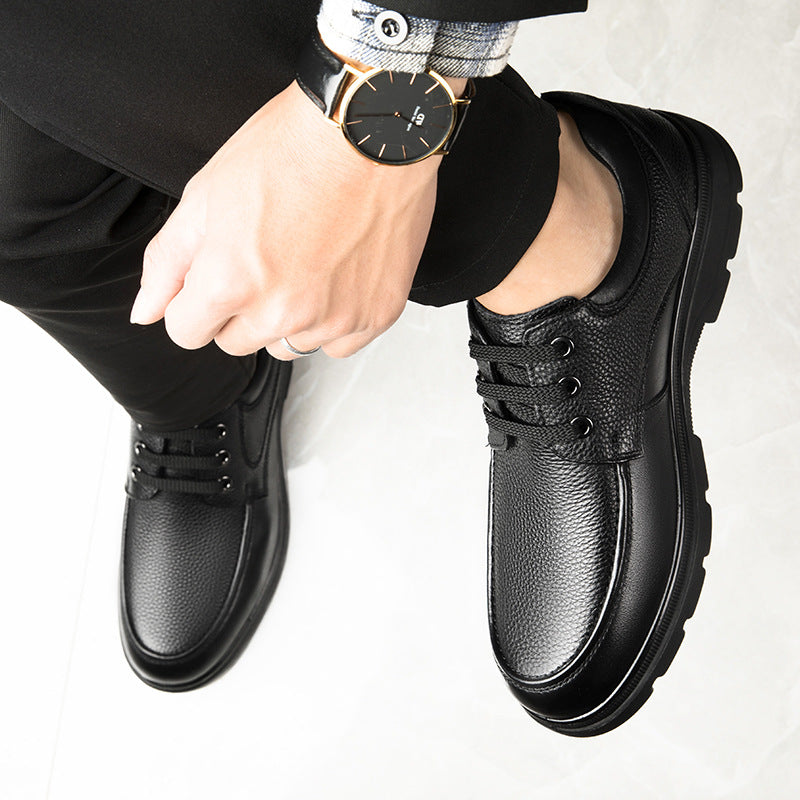 Men's Vintage British Gentleman Business Style Pigskin Leather Shoes