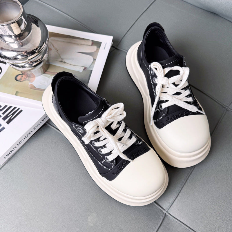 Women's Round Toe Mickey Big Head Ugly Sneakers