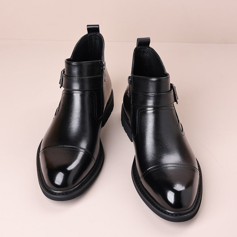 Men's Formal Motorcycle Knight Short Retro British Boots