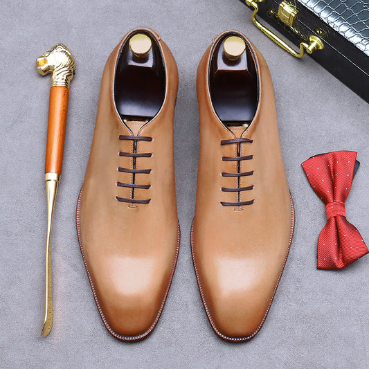 Men's Promotion Whole Business Lining Cowhide Formal Wear British Leather Shoes