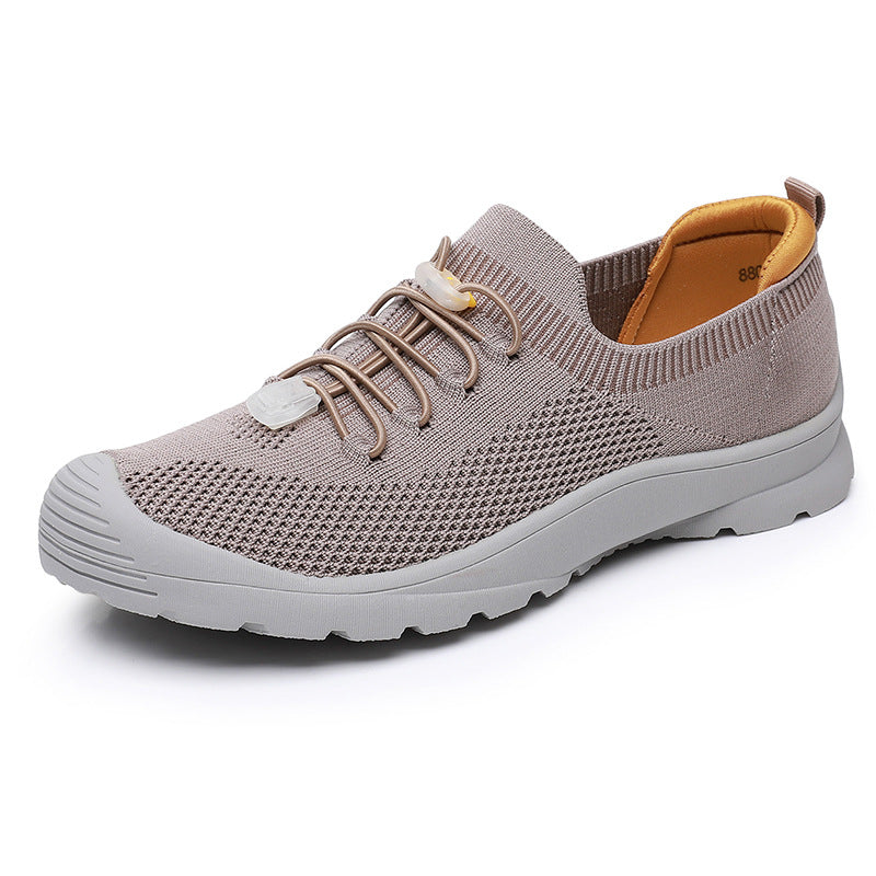Summer Mesh Surface Soft Bottom Breathable Mom Hollow Casual Shoes