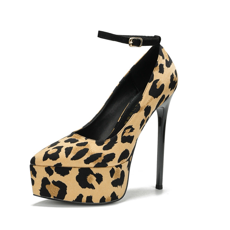Thick-soled Waterproof Platform Nightclub Catwalk Pointed High Women's Fashion Shoes