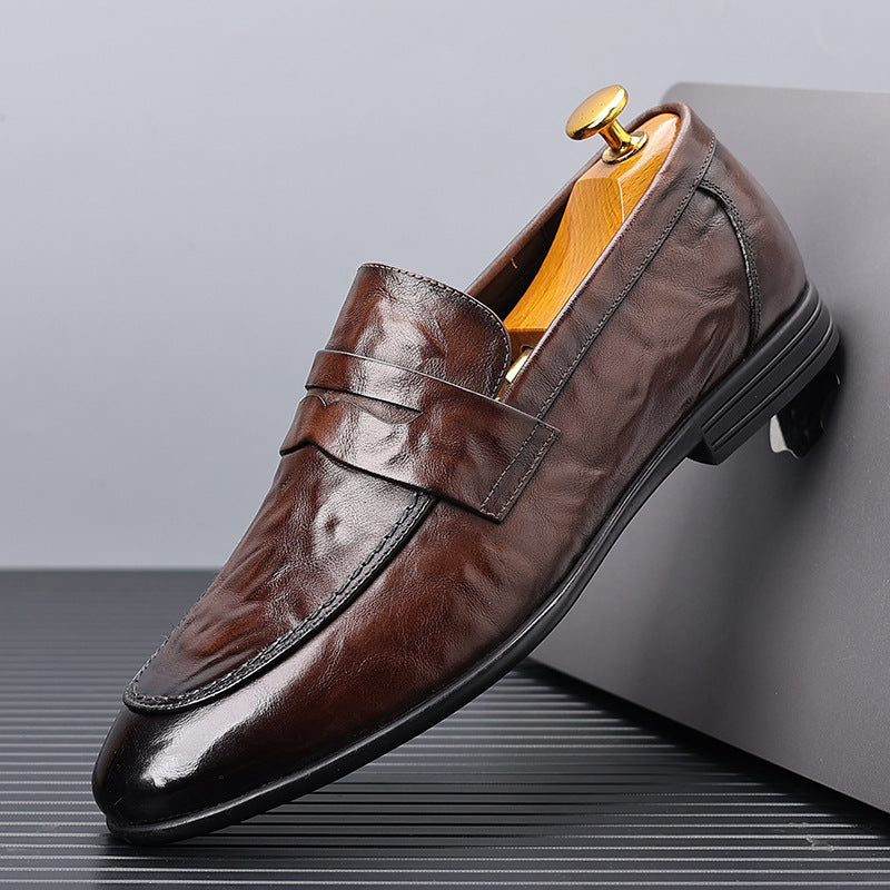 Men's First Layer Cowhide Genuine Breathable Soft Casual Shoes