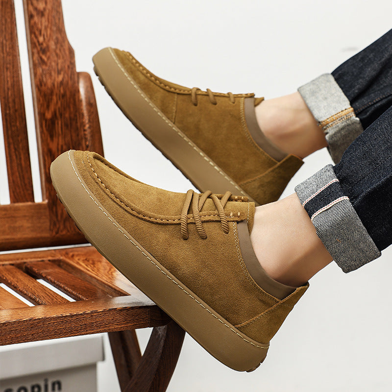 Men's Retro Easy Matching Suede Soft Bottom Personality Sneakers