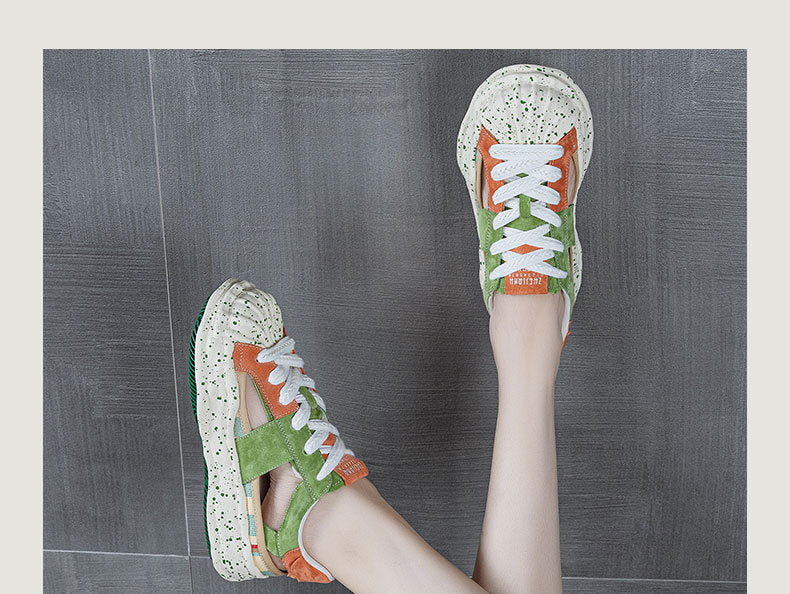 Women's Dissoed Spring Niche Design Sense Thick Sole Increased Women's Board Shoes